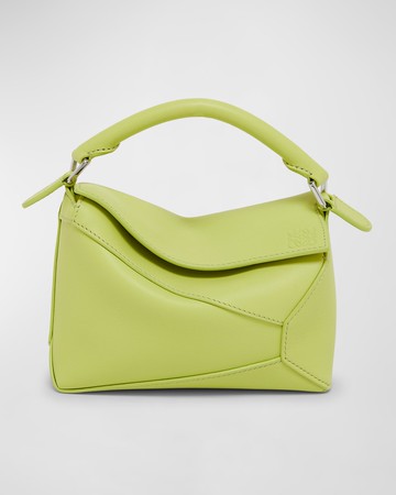 x Paula's Ibiza Puzzle Edge Mini Top-Handle Bag in Leather
