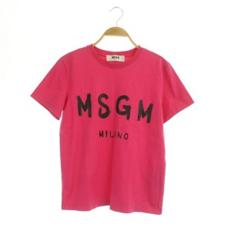 XS】MSGM エムエスジーエム/半袖Tシャツ/パネルロゴプリント/グレー ...