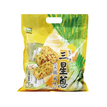 食材工坊 三星蔥菜脯風味酥 台灣宜蘭三星蔥 添加竹鹽  340g  1袋