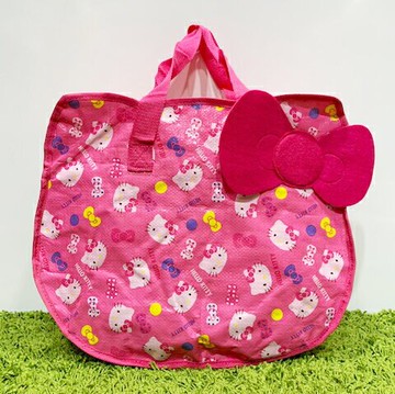 【震撼精品百貨】凱蒂貓 Hello Kitty 日本SANRIO三麗鷗 KITTY 造型購物袋/環保袋-臉滿版#10565 震撼日式精品百貨