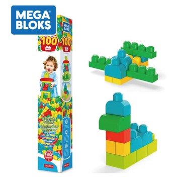 Fisher-Price 費雪 Mega Bloks 美高積木 高樓大廈積木(100顆大積木)【悅兒園婦幼生活館】