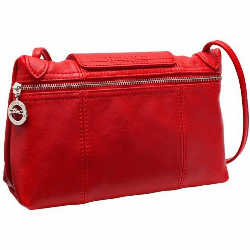 Longchamp Le Pliage Cuir Crossbody Cherry Red 1061 737 045