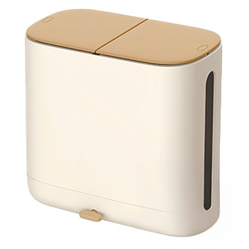 ecoco 意可可 多用途面紙盒 套裝版 附垃圾袋 4捲 居家收納好幫手  1個  奶油黃