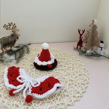 Christmas聖誕限定/聖誕小老人/寵物帽子領巾/貓咪狗狗帽子