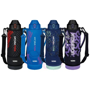 [$699免運] 日本 膳魔師 THERMOS 真空斷熱保冷運動水壺 1.5L 直飲彈蓋 FJS-1500F 兒童用 附肩揹帶☆艾莉莎ELS☆