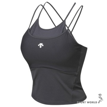 Descente 迪桑特 細肩帶背心 無袖背心 女裝 BraTop 炭灰【運動世界】DS25SSW590498