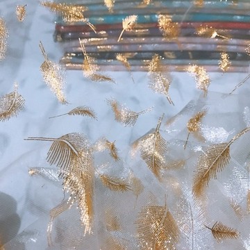 ✨免運可開發票#軟紗 燙金 羽毛服裝舞臺裝 網紗 布料拍攝道具 背景 布手工飾品DIY輔料 手工生活館