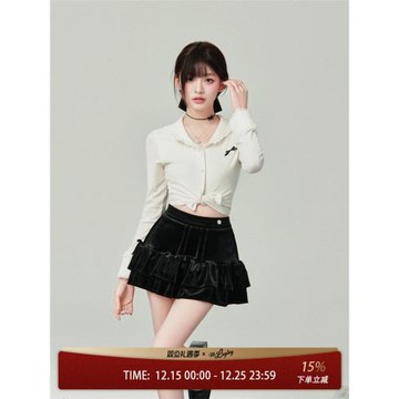 花鈴太太新款針織花邊設計感顯瘦小個子女2026年甜美內搭毛衣開衫