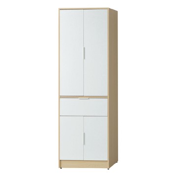 ASSARI 原木雙色2.5尺一抽衣櫃(寬76x深55x高202cm)