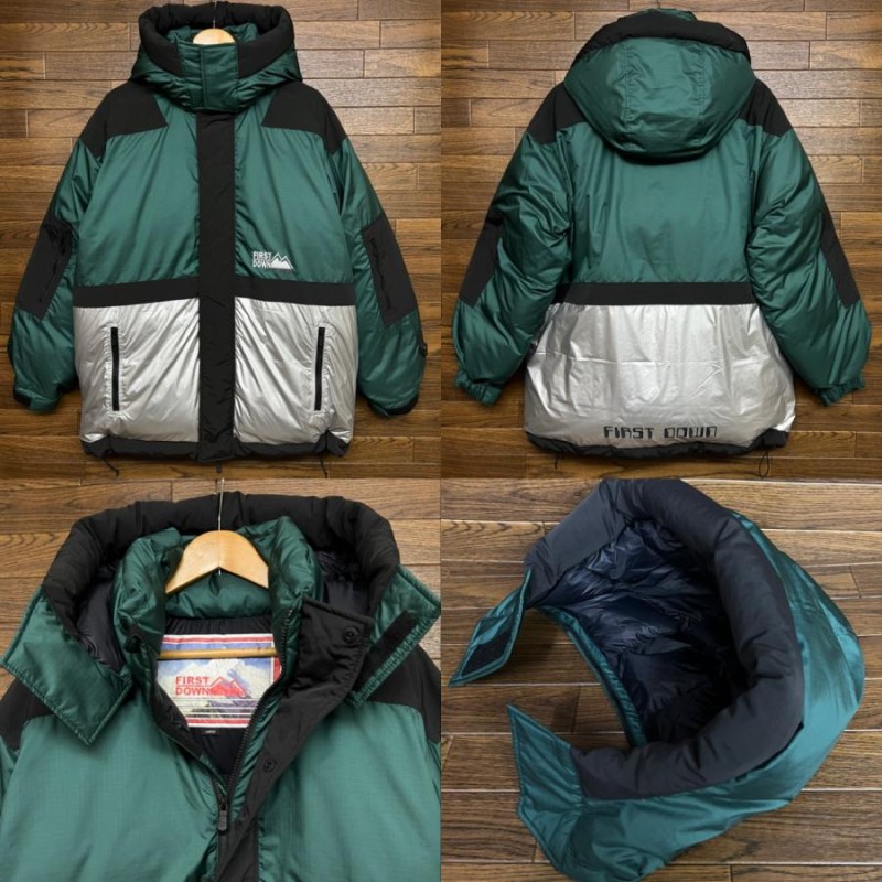 FIRST DOWN HERITAGE ダウンジャケット Green Lサイズ | LINEショッピング