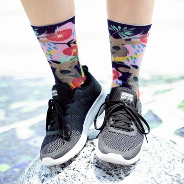 【小創襪】寶島咖印 台灣水鹿 運動襪 登山襪 健行襪 長筒襪 藍色