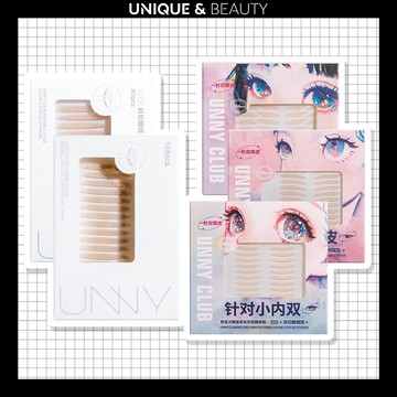 U&B░ 台灣現貨｜新款✨UNNY 仿真蕾絲雙眼皮貼 無痕 膚色啞光 腫泡眼 單眼皮 王盈喬老師湯愛用 美妝工具A149