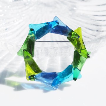 玻璃花冠 (皇冠【春】) 胸針【訂製商品】