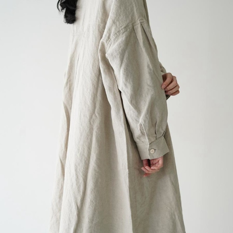 ツムグ tumugu ヨーロピアンリネン コートワンピース 2022春夏