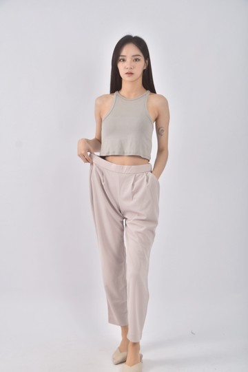 (M) vicky高腰質感西裝杏色長褲