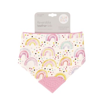 All4Ella 雙面咬咬兜-繽紛彩虹