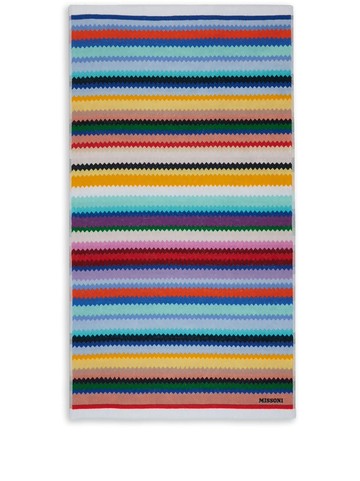 Missoni Home - Cecil zigzag-woven beach towel - unisex - Cotton - One Size - Blue