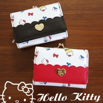 新作HELLO KITTY 口金ミニ財布 新作HELLO KITTY３つ折り財布／キュートなハローキティ財布(  新作キティちゃん財布・サンリオキャラクター財布） | LINEショッピング