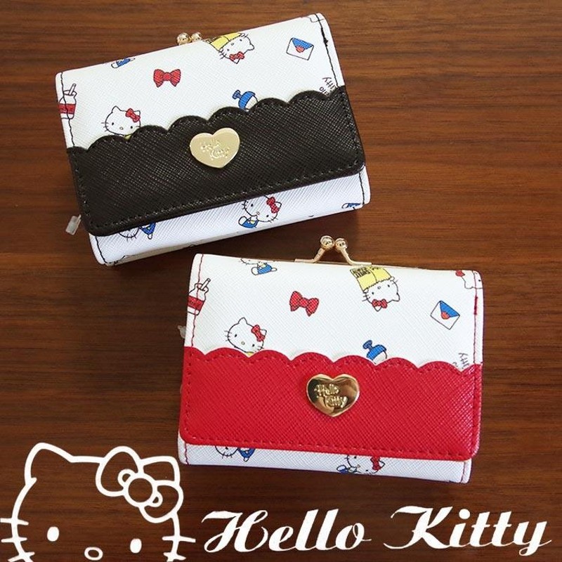 新作HELLO KITTY 口金ミニ財布 新作HELLO KITTY３つ折り財布／キュート