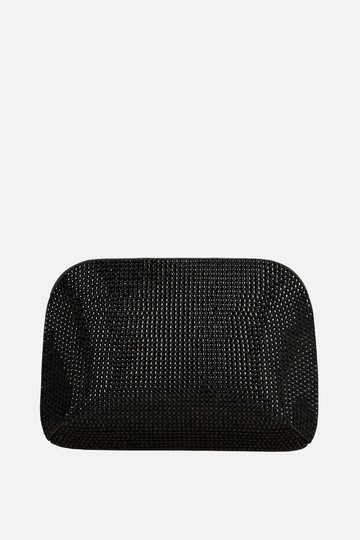 GIORGIO ARMANI La Prima rhinestone-embellished satin clutch Woman