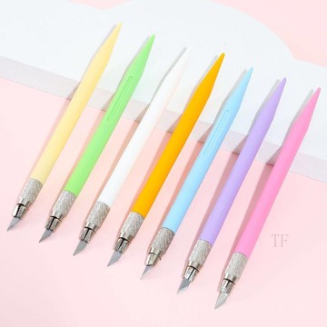 🧧臺灣發貨🧧彩色手帳切割筆刀DIY膠帶切割裁紙刀小清新美術雕刻刀手工美工刀