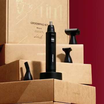 客製化禮物:四合一修容組 鼻毛刀/修鬍刀 情人節禮盒 可雷雕