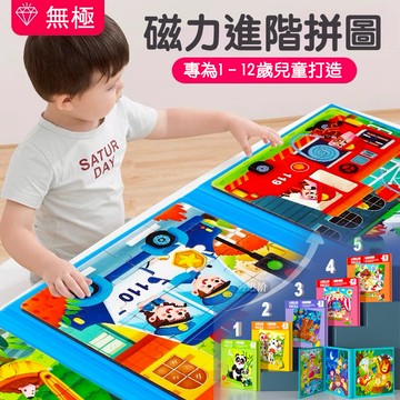 「台灣出發」趣味磁鐵遊戲書 磁鐵拼圖書 拼圖書 磁性拼圖書 木質拼圖 木制磁性拼圖 摺疊拼圖 兒童拼圖 鐵盒拼圖 教具