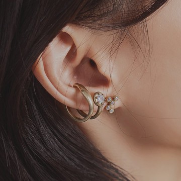 ONCE LITE | 暮光系 - HOOP * 黃銅耳骨夾 / 戒指 耳夾