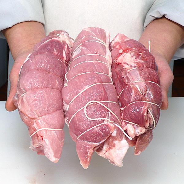 豚肉 国産 豚モモ(やまざきポーク青森県産) ブロック 糸巻き 3本 約1.3kg 煮豚・焼豚用