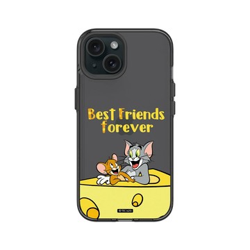 iPhone 15 Clear 酷墨灰 - 湯姆貓與傑利鼠 Tom and Jerry - Best friends