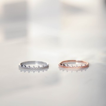 輕奢桂冠純銀戒 | 輕珠寶 | 玫瑰金。氣質。優雅