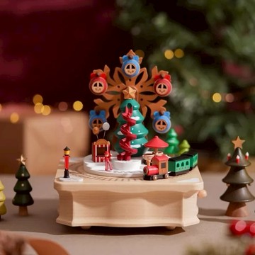 【知音Jean】豪華繞圈音樂盒-聖誕樂園(1061010)【墊腳石】Xmas耶誕 交換禮物 精巧禮品