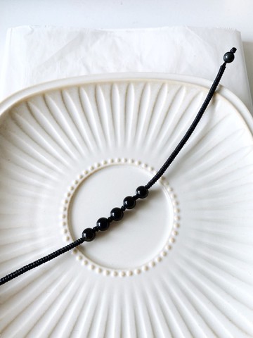 大黑曜石*5 粗繩 男生禮物 / 生活中最好的守護石