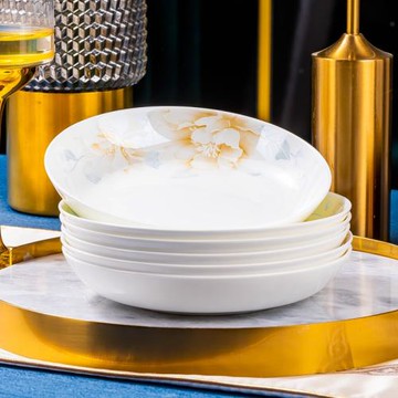 2025新款創意盤子菜盤家用景德鎮陶瓷餐具碟子飯盤湯盤深盤水果盤