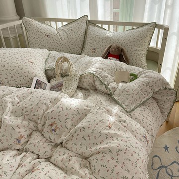 A類全棉有氧雙層紗床包組 床上四件套 100%純棉 被套 床包 學生 宿舍 單人 三件套