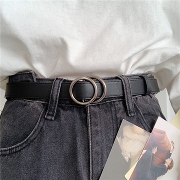 無孔皮帶女韓國新款免打孔腰帶復古ins風簡約百搭牛仔褲帶學生潮