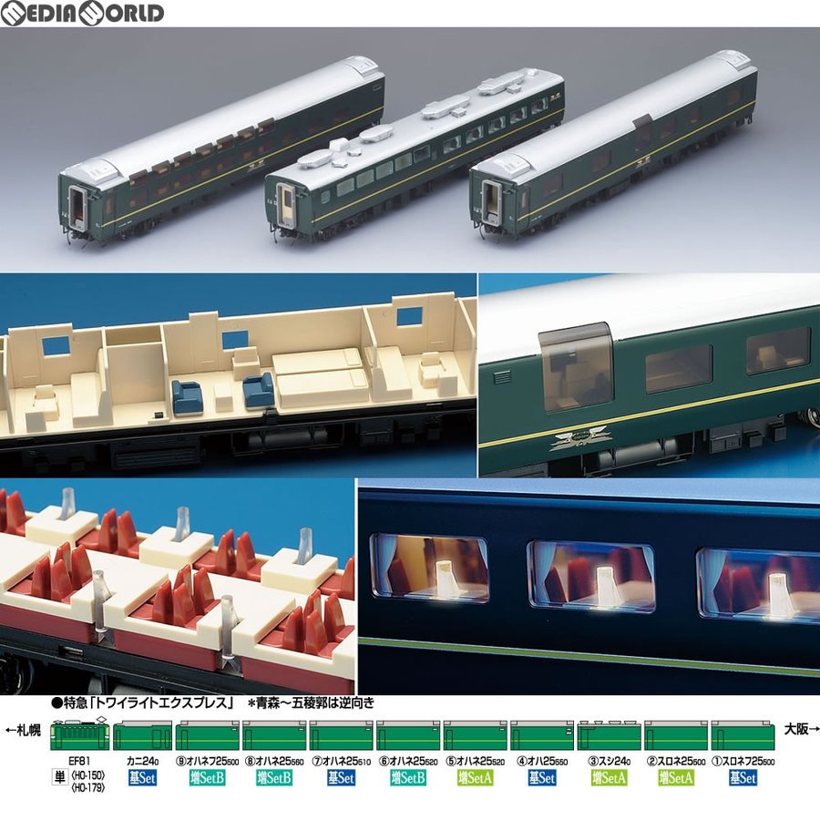 新品即納』{RWM}(再販)HO-092 JR 24系25形特急寝台客車(トワイライト 