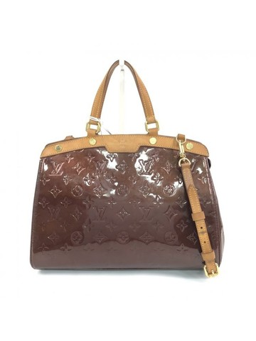 louis vuitton 棕色 Brea 漆皮手提包 肩背包
