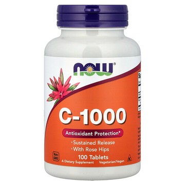 NOW Foods, C-1000 維生素 C 營養片，含玫瑰果，100 片裝