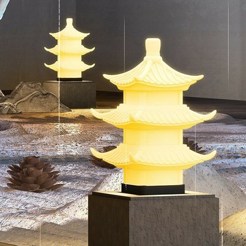【免運/可開票】台灣公司 庭院燈 太陽能柱頭燈 戶外燈 露營燈 太陽能柱頭燈戶外防水庭院燈創意寶塔柱子燈新中式院墻大門門柱燈