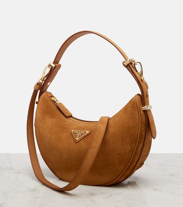 Prada Prada Arqué suede shoulder bag