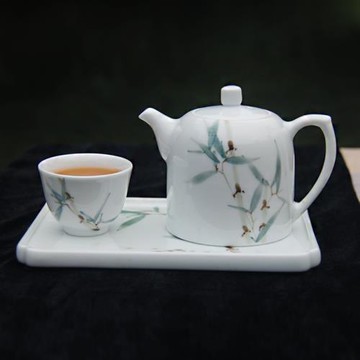 春火 紅茶茶杯茶具家用手繪泡茶壺茶藝師蓋碗景德鎮陶瓷功夫茶杯