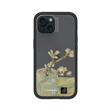 iPhone 15 Mod NX 黑 - Van Gogh Museum - 玻璃杯中盛開的杏花