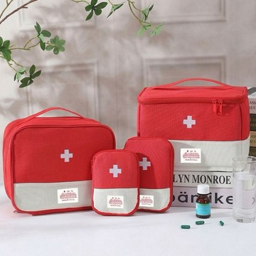 醫藥包藥物收納包-特大號(紅色)1入｜急救包／醫藥袋／藥品收納袋／護理包