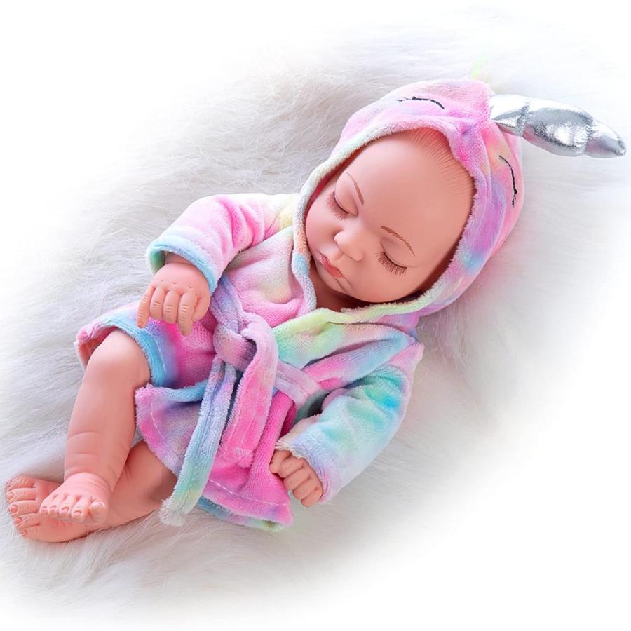 ZITA ELEMENT 10 Inch Newborn Reborn Baby Doll and Clothes Washable Realisti