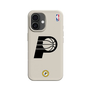 iPhone 16 SolidX 貝殼灰 - NBA - B&W-印第安納溜馬 Indiana Pacers B&W