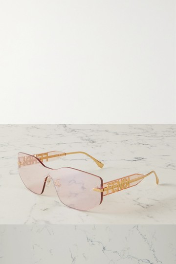 Fendi - Fendigraphy Square-frame Frameless Acetate And Gold-tone Sunglasses - one size