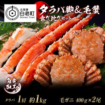 ふるさと納税 白老町 タラバ脚  毛蟹 食べ比べ セット BM064