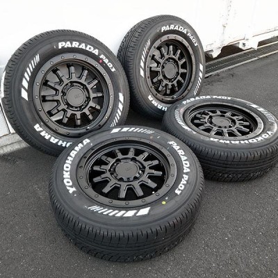 ハイエース 200系 ホイール タイヤ 4本セット 車検対応 ホワイトレター ヨコハマ パラダ PA03 215/65R16 ロックフォース  マットブラック | LINEショッピング