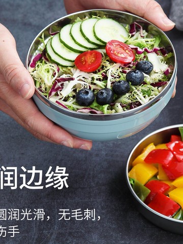 304不銹鋼材質宿舍用飯盒學生上班族保溫碗大人可愛吃面泡面碗